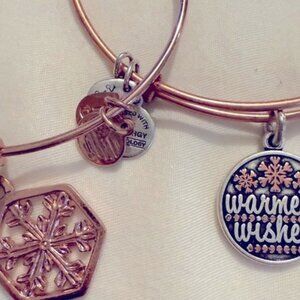 Rose Gold Holiday Bangle Bracelets- lot of 2